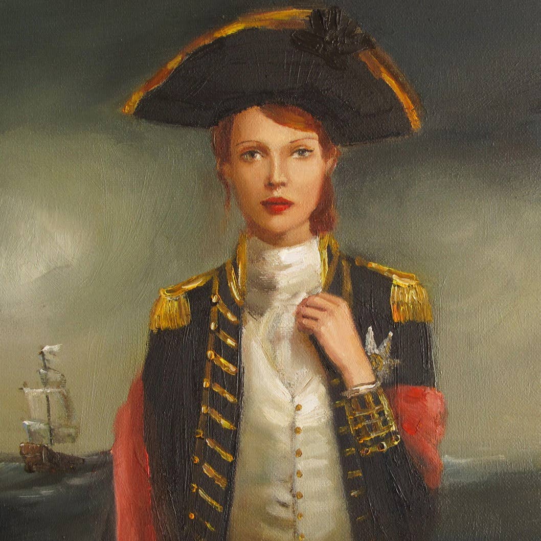 Her Face Launched A Thousand Ships Art Print - 8.5" X 11" by Janet Hill