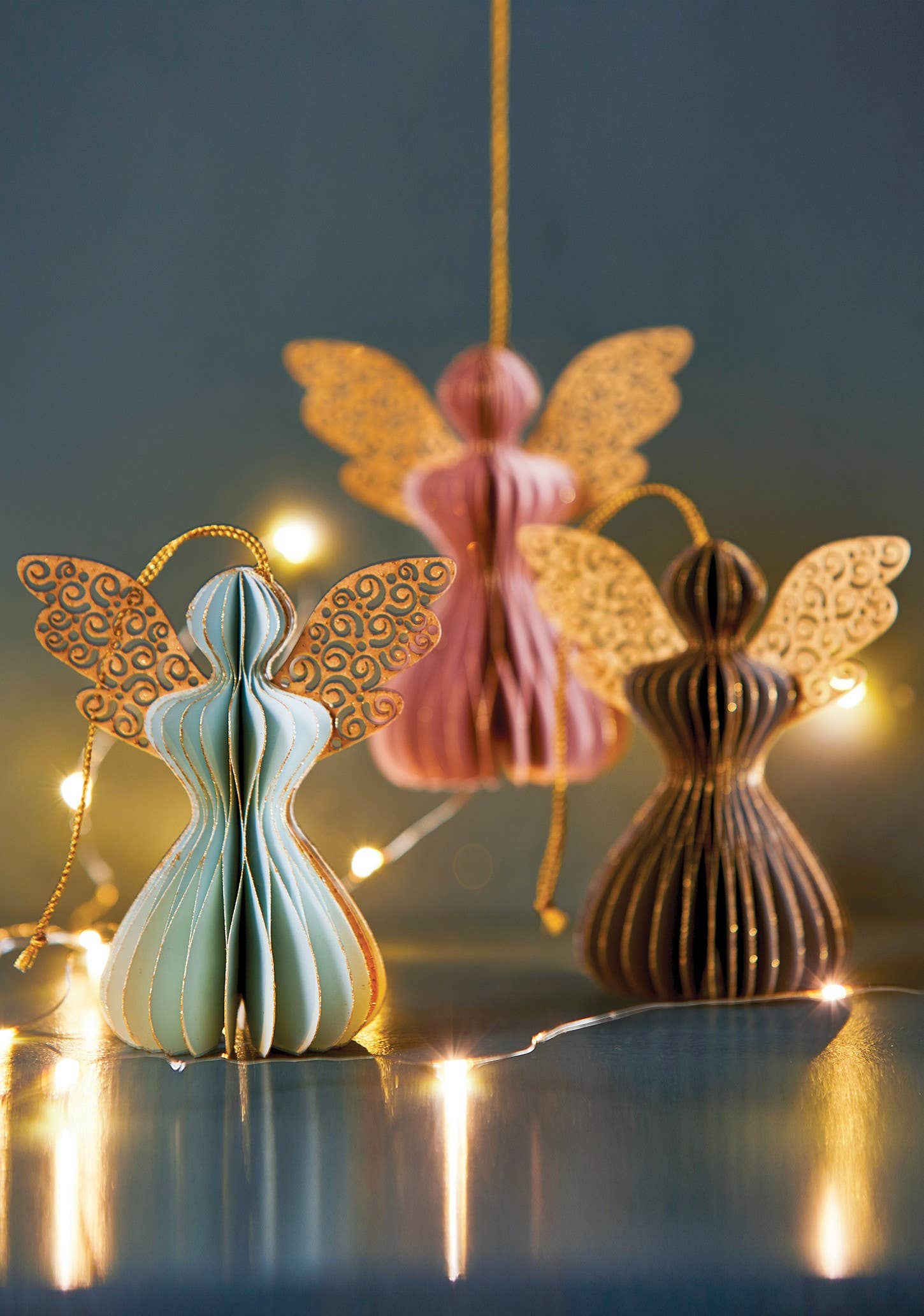 Set of 3 Pastel Angel Decoration