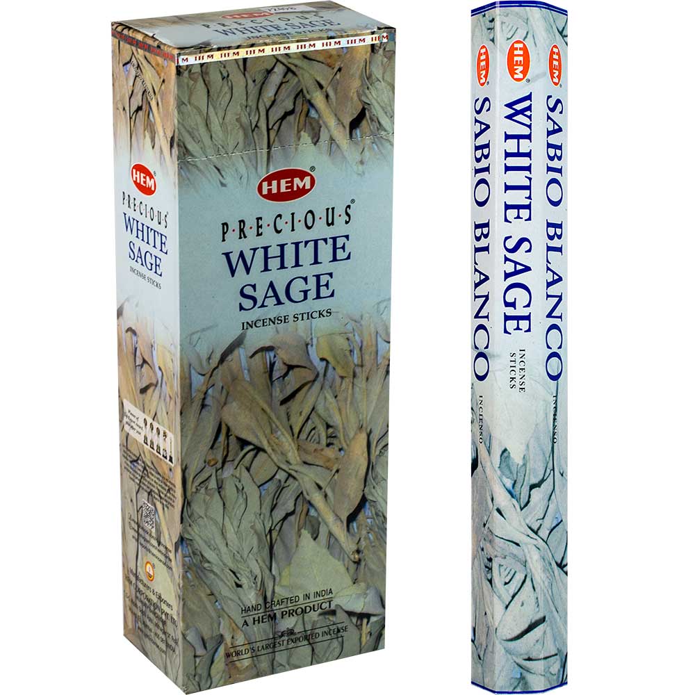 Hem Incense - Hexagonal - White Sage 20 Gr (Pk 6)