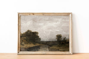 Gray Skies Vintage Art Print 11 x 14