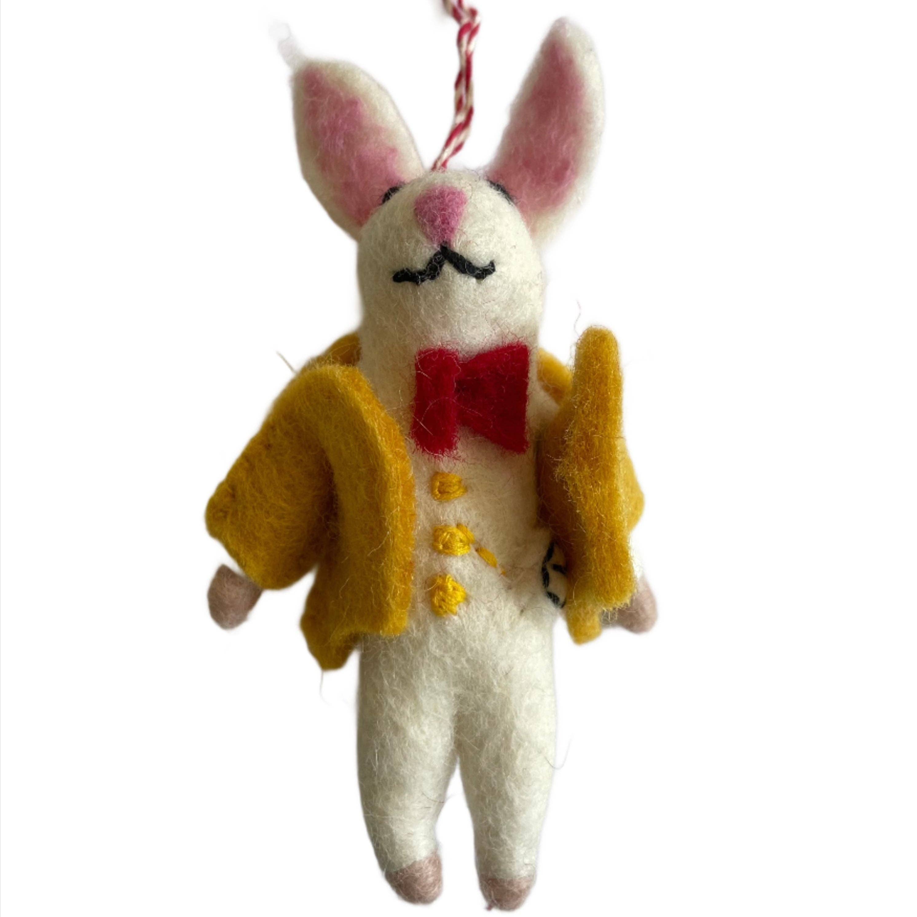 Felt Rabbit Yellow Coat