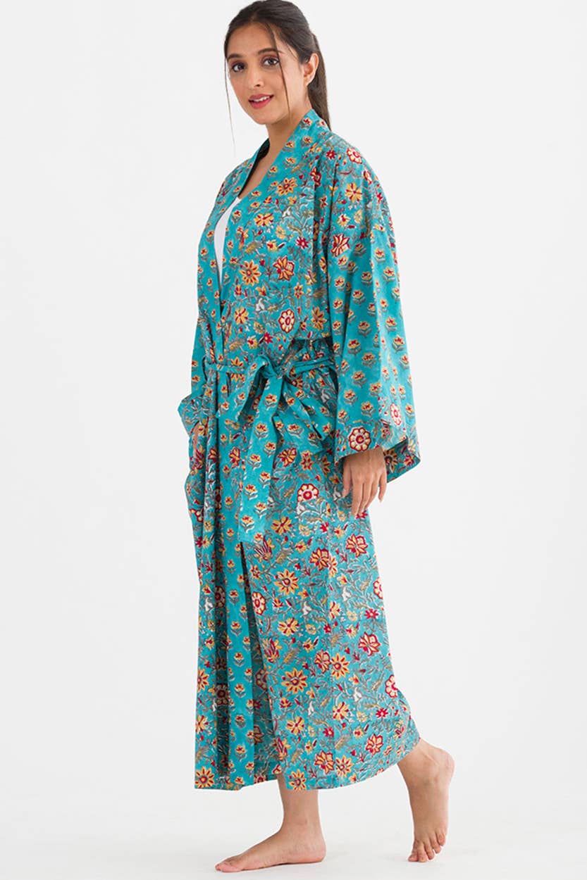 Sangita Block Print Kimono Robes