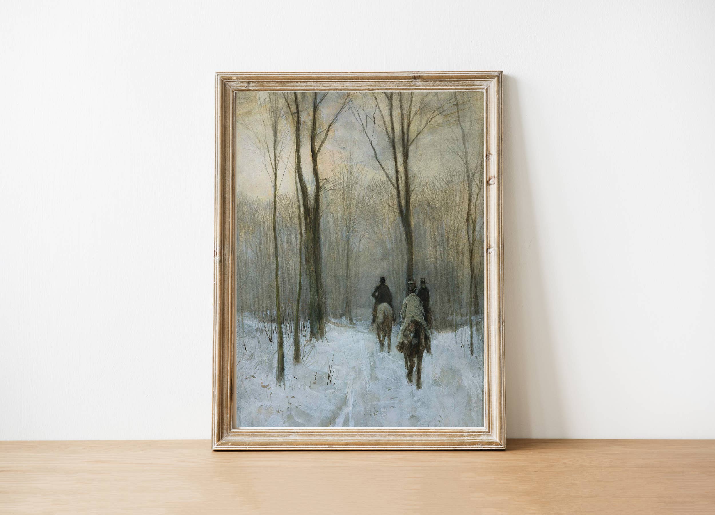 Winter Trail Vintage Art Print