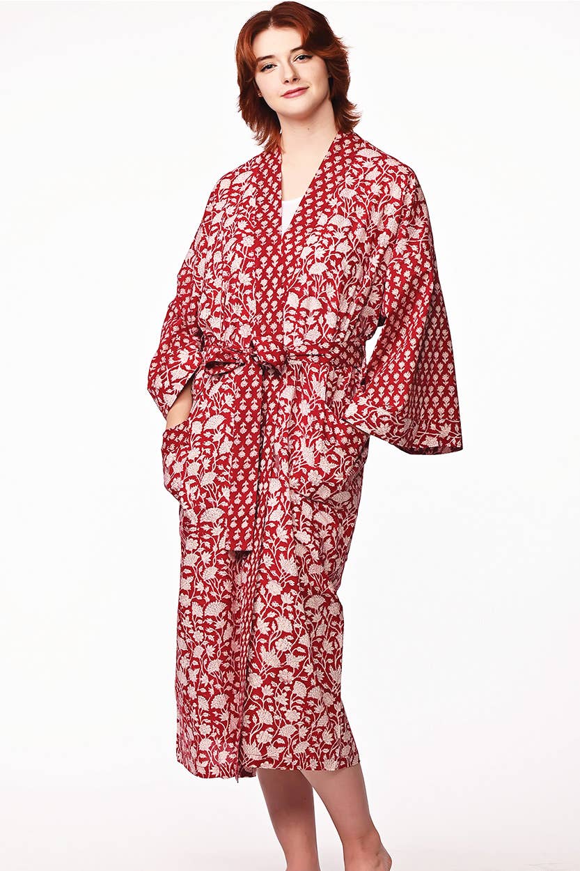 Sangita Block Print Kimono Robes