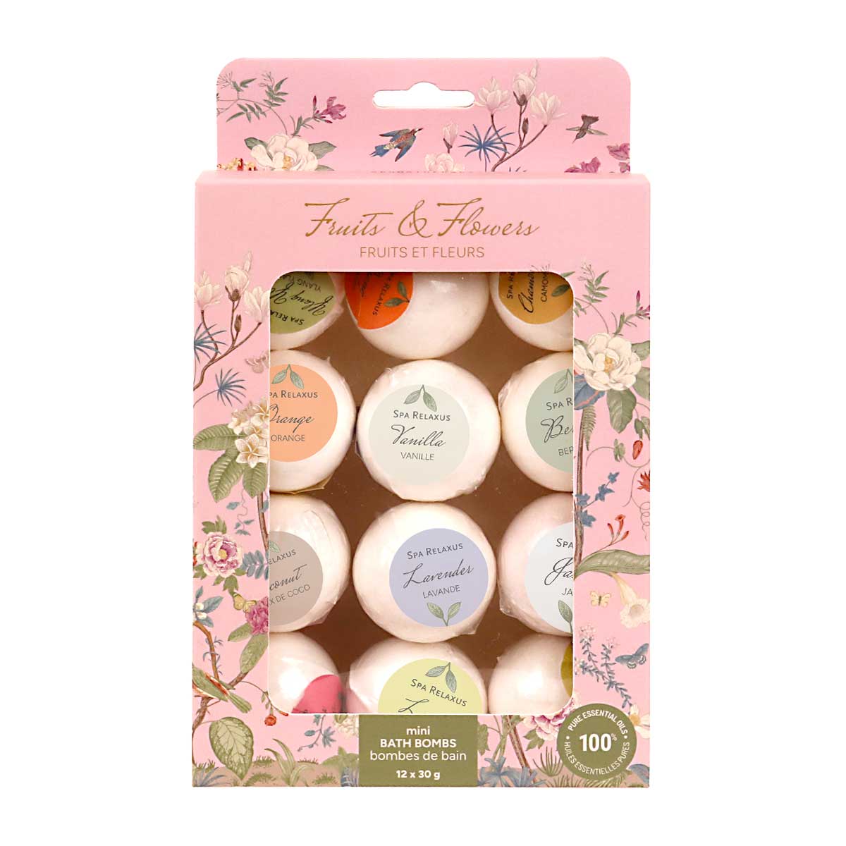 Fruits & Flowers Mini Bath Bombs set of 12 or individual bombs