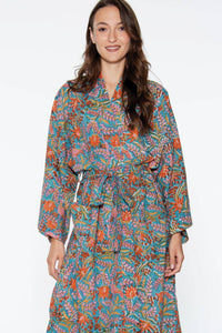 Reva Block Print Kimono Robes