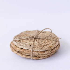 4" x 4" Jute Coaster, Set of 4