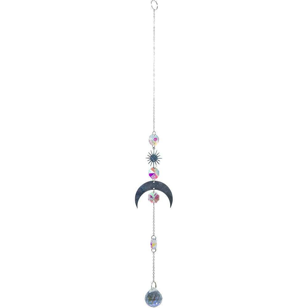 Hanging Crystal Suncatcher-Moon