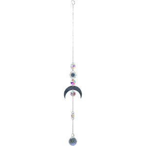 Hanging Crystal Suncatcher-Moon
