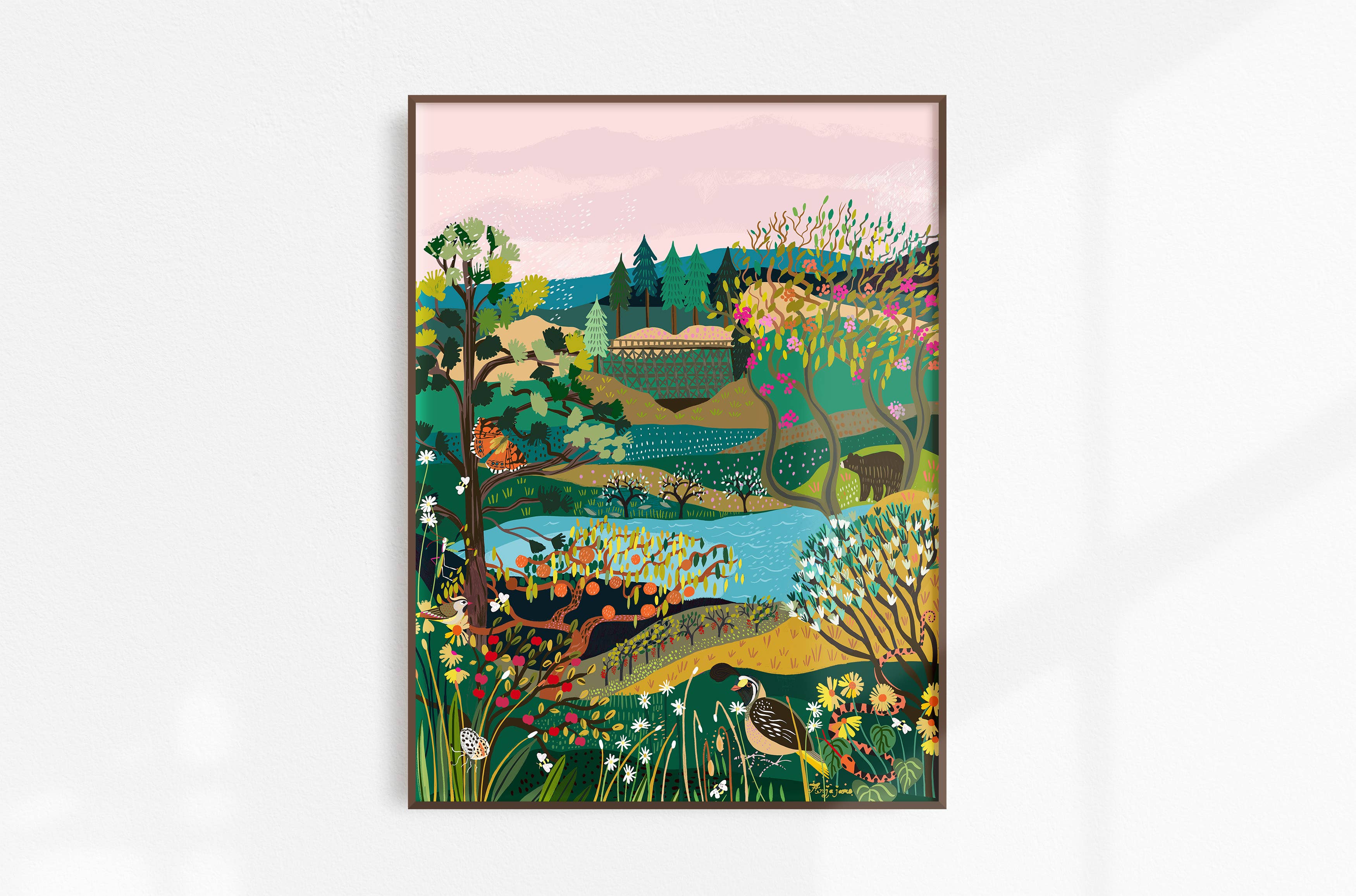 Okanagan Art Print by Anja Jane