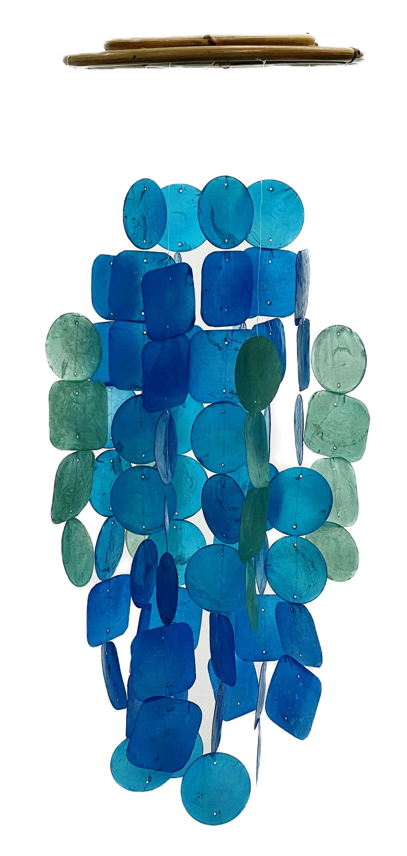 Capiz Shell Wind Chimes - Blue Turquoise