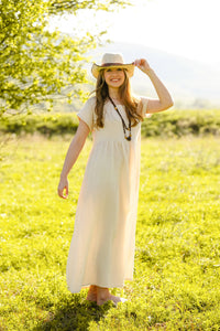 Double Gauze Cotton Midi Dress- 2 colours