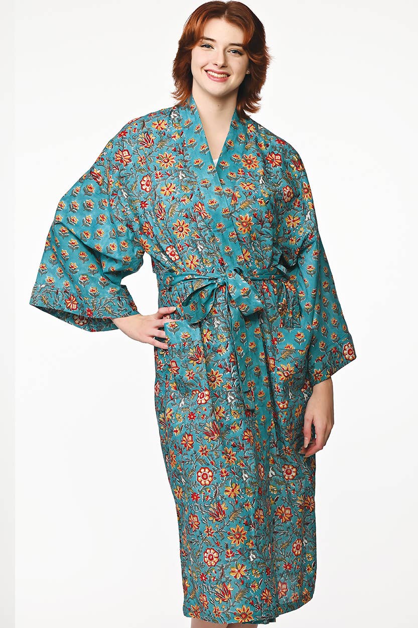 Sangita Block Print Kimono Robes