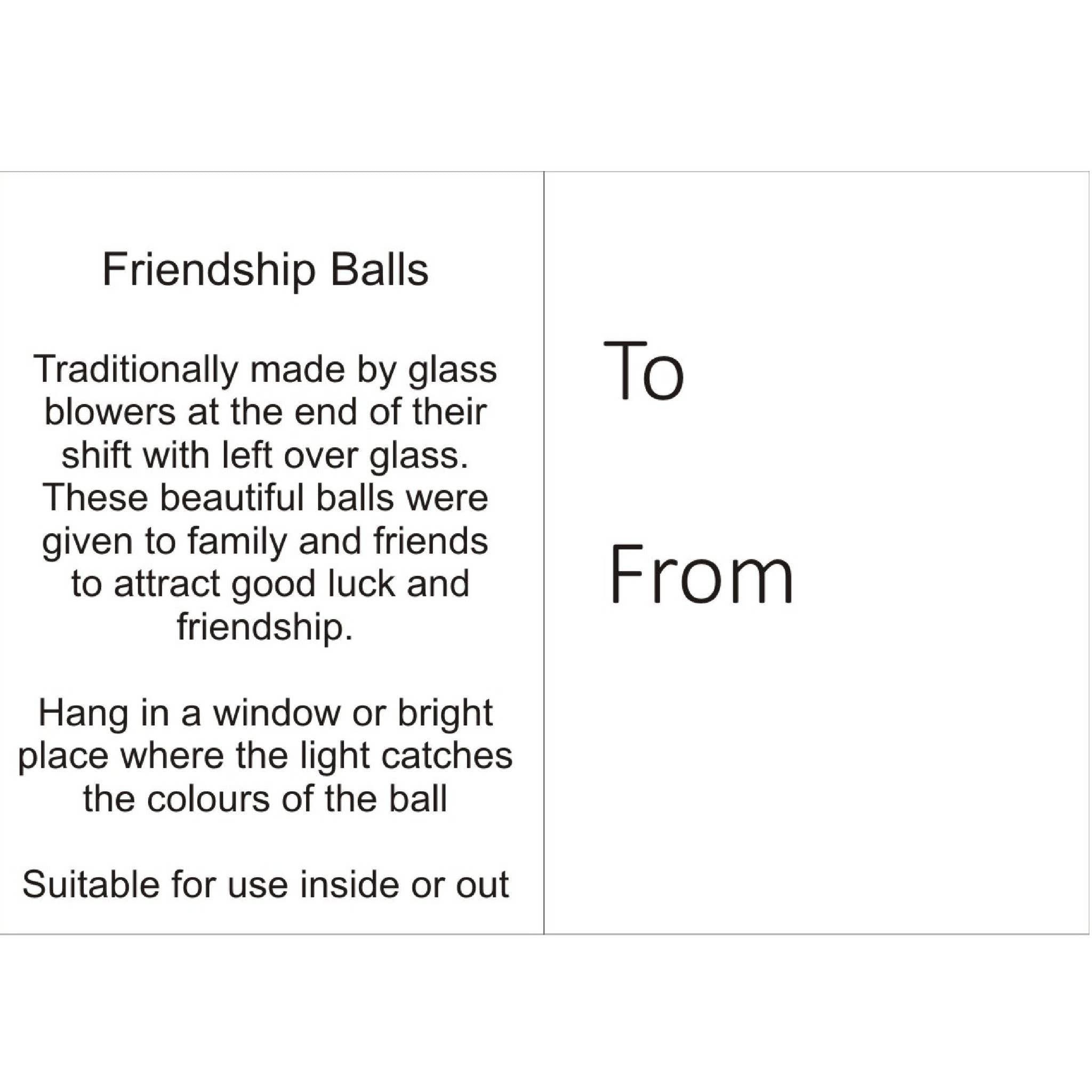 Friendship Ball - Feather Design - Multicoloured