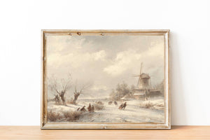 Winter Escape ll Vintage Art Print 11 x 4