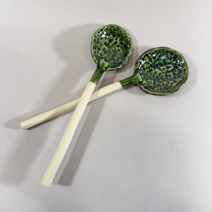 Pottery by Jackie- Green Glazed Spoons