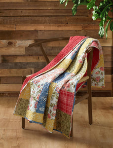 Farmhouse Floral Throw