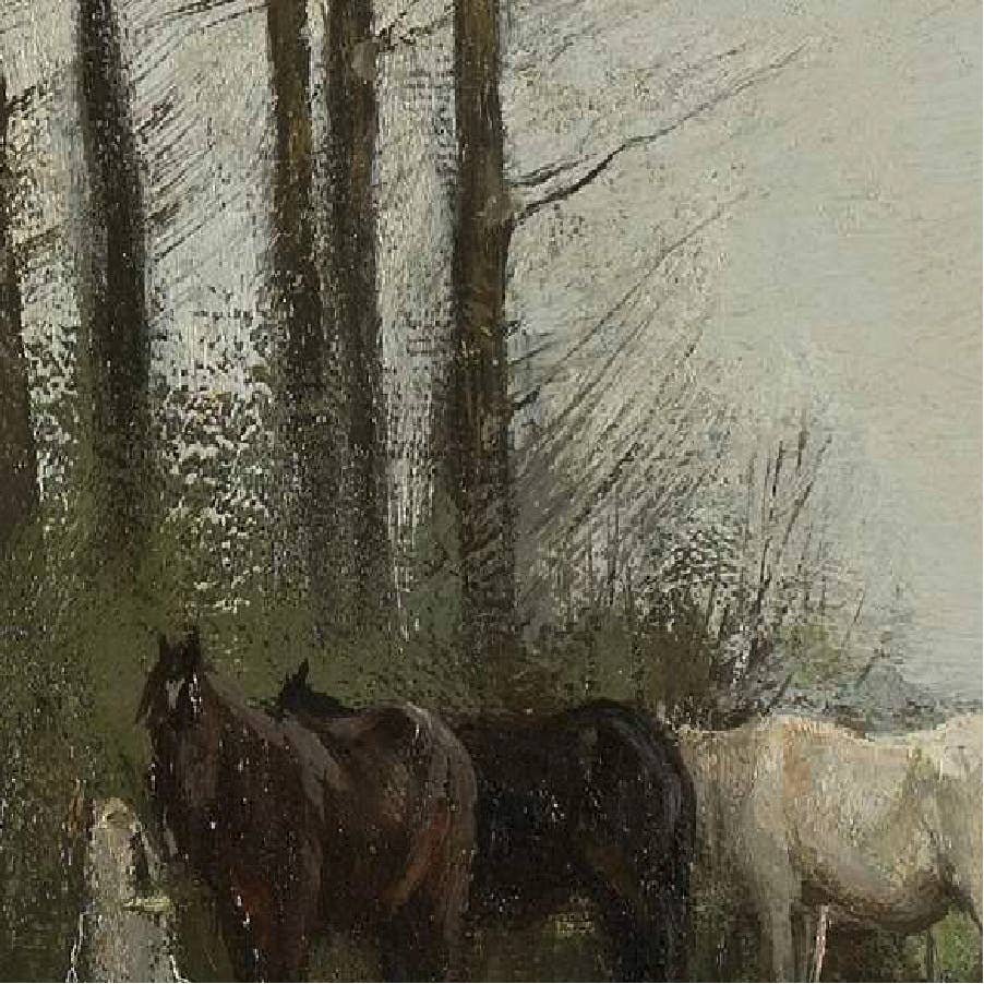 Horses Vintage Art Print