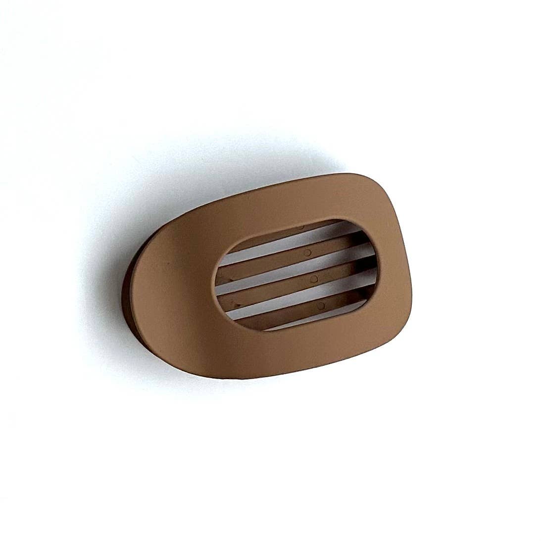 Flat Oval Hair Clip Accessory Mocha Hair Claw