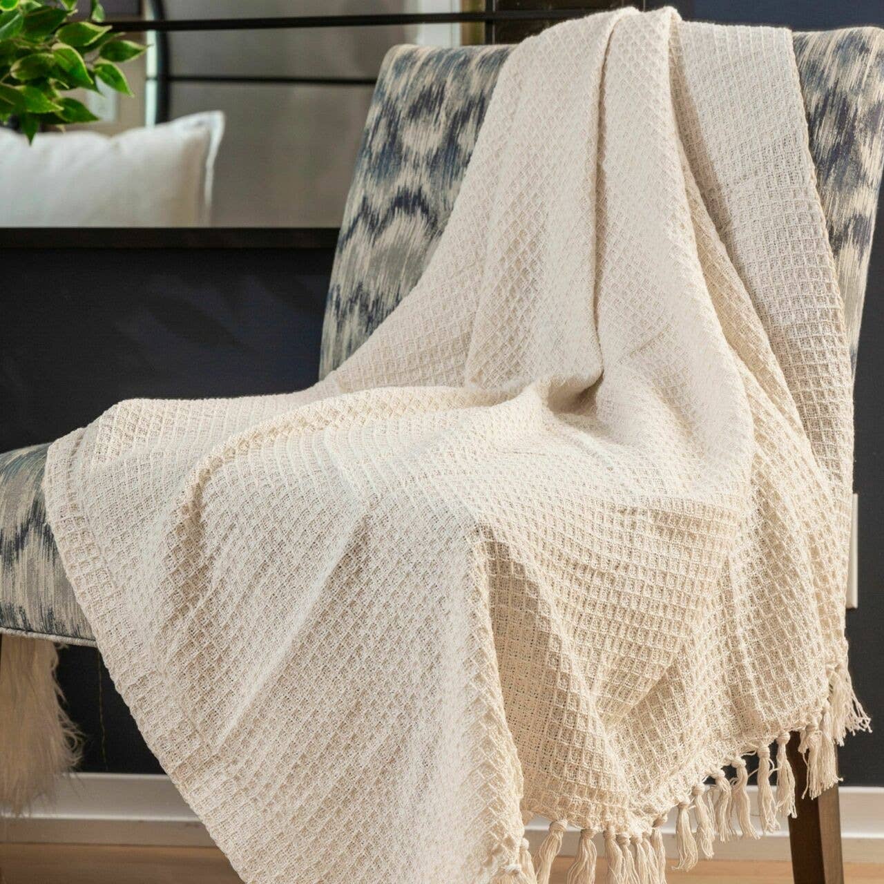 Honeycomb Cotton Throw- Various Colours