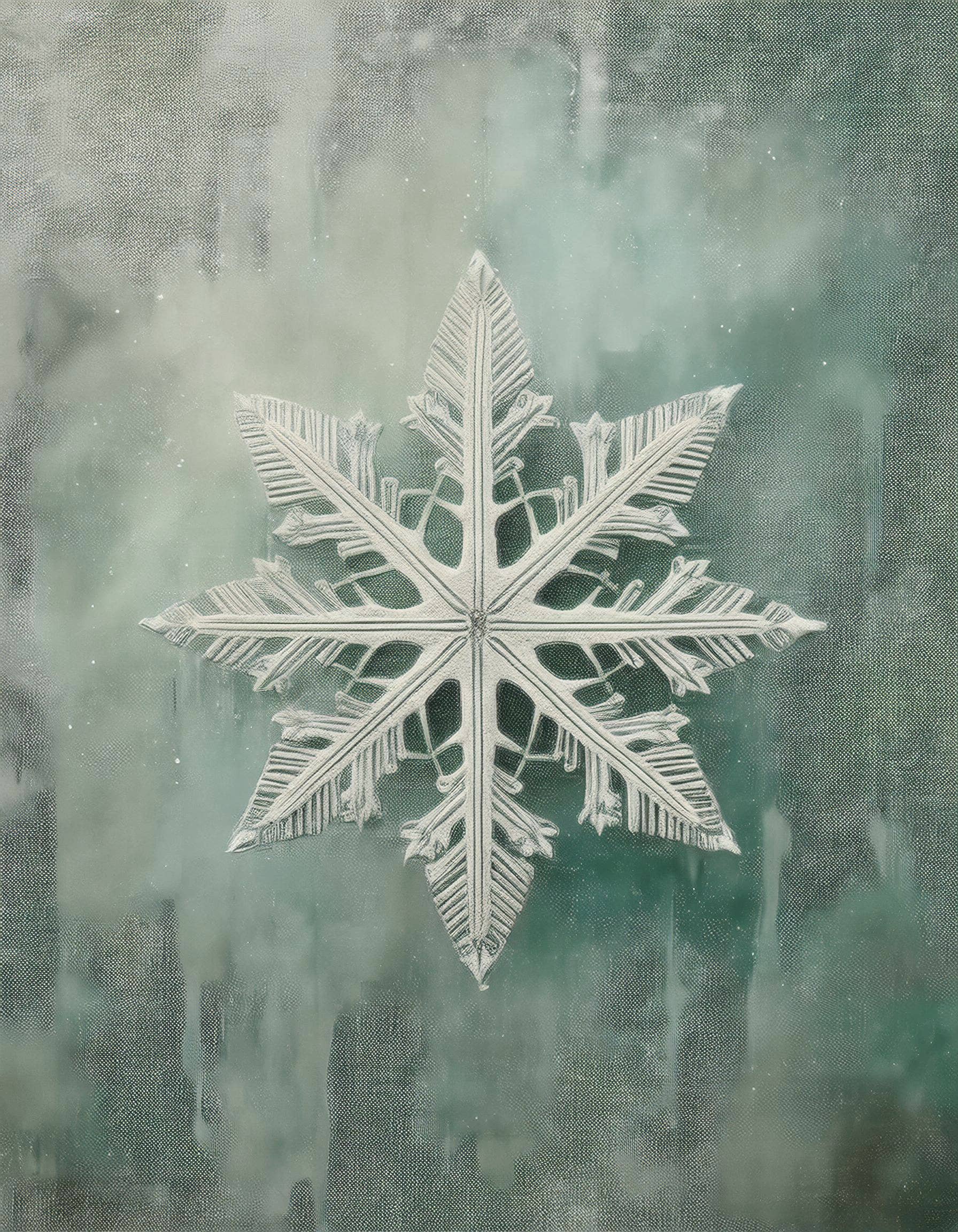 Vintage Snowflake Art Print