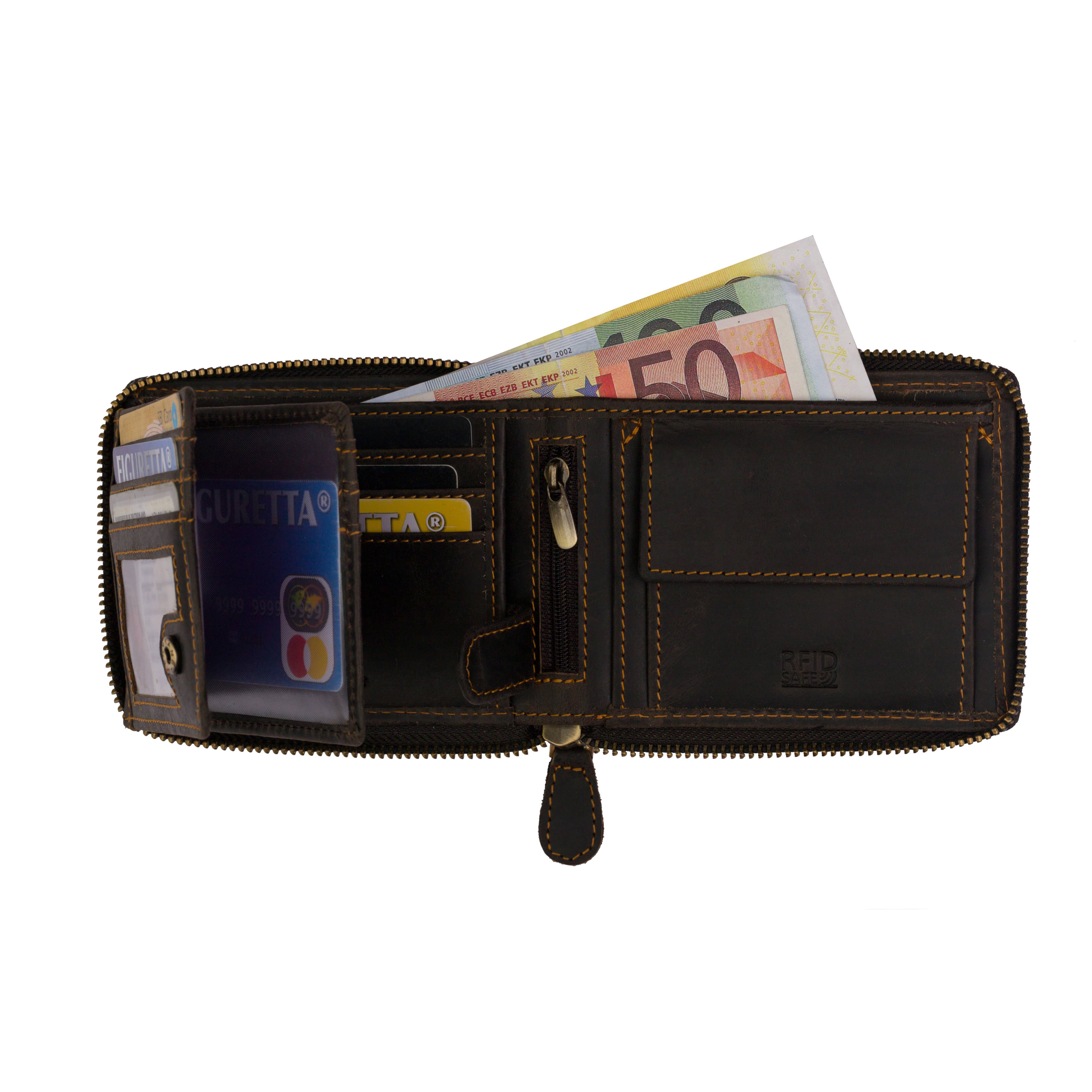 RFID Zip Around Wallet