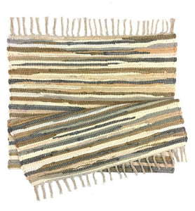 Upcycled Cotton Rag Rug 2x3 - Sand