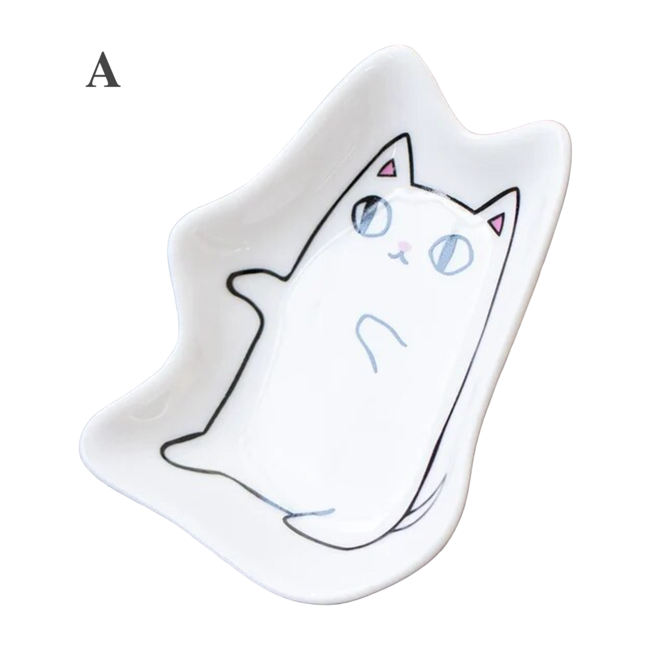 Japanese Style Cat Ceramic Tiny Plate | Seasoning Dish