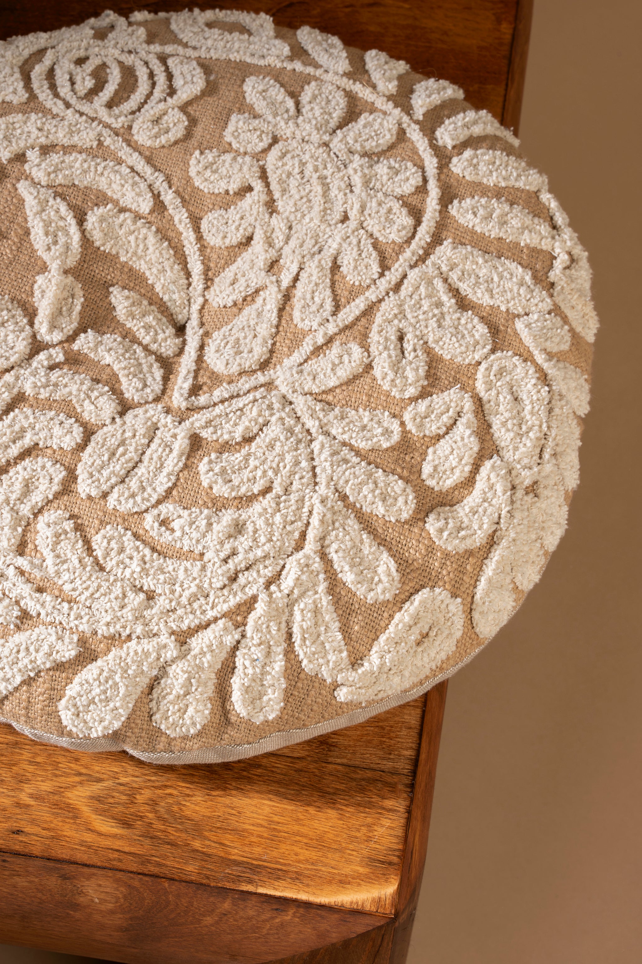 Wildflower Round Pillow - Sand