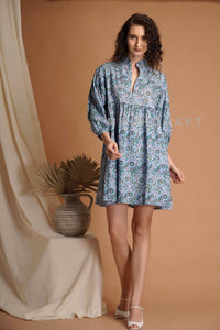 Cotton Balloon Sleeve Dress Top