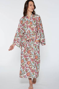 Reva Block Print Kimono Robes