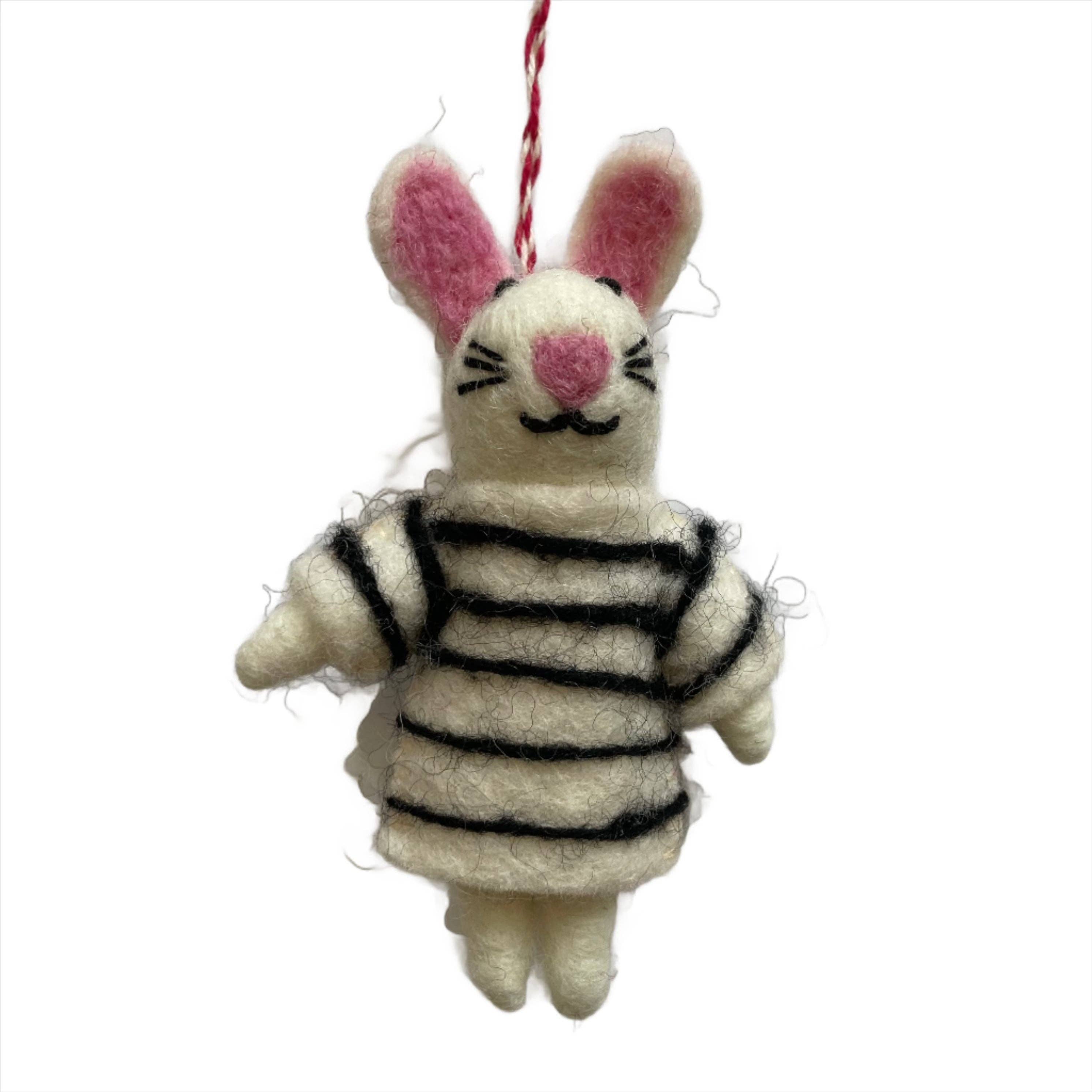 Felt Striped Rabbit