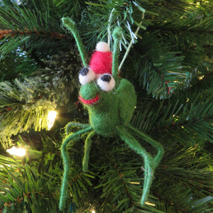 Handmade Felt Biodegradable Christmas Cricket Ornament