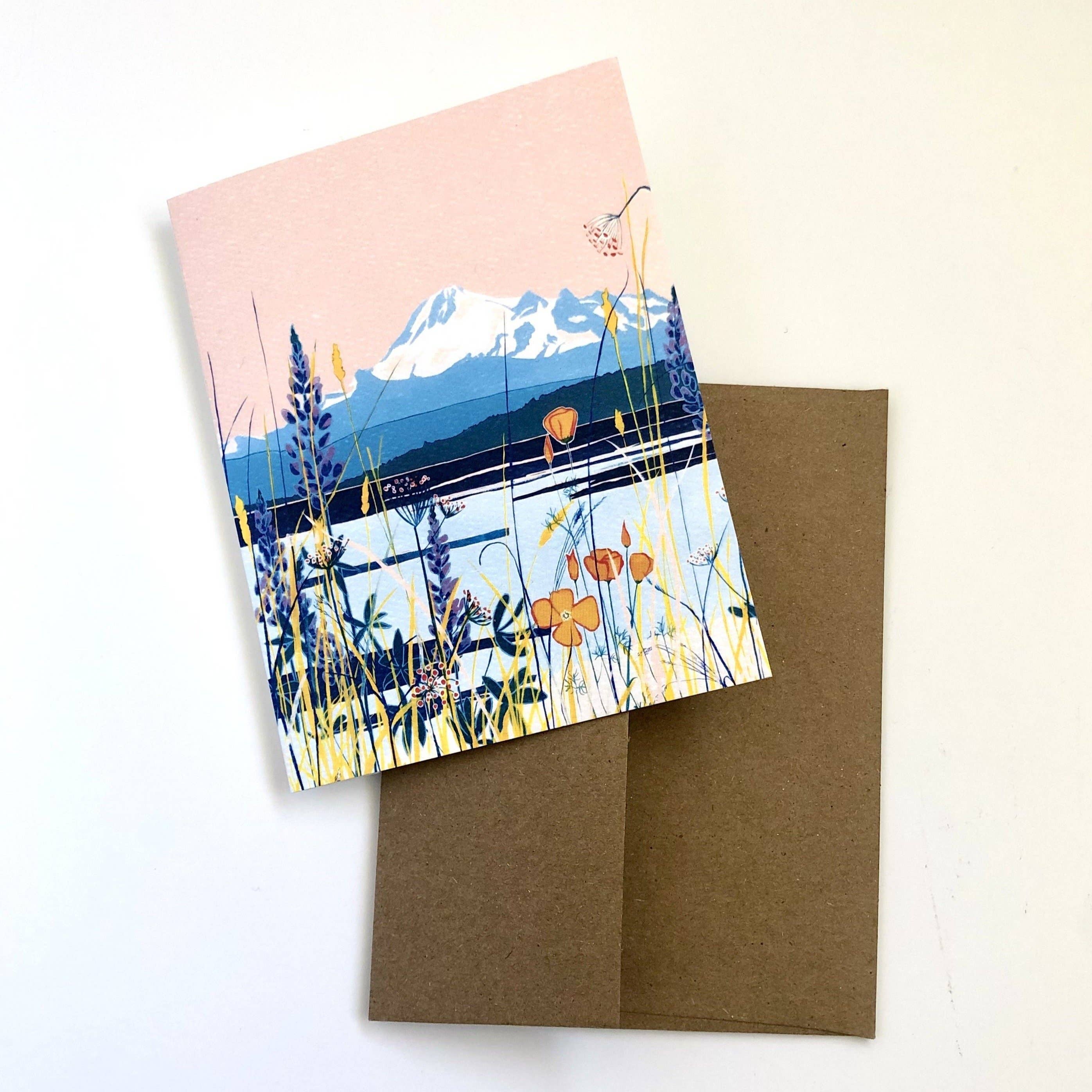 Wildflower Mountain - Greetings  Art Card