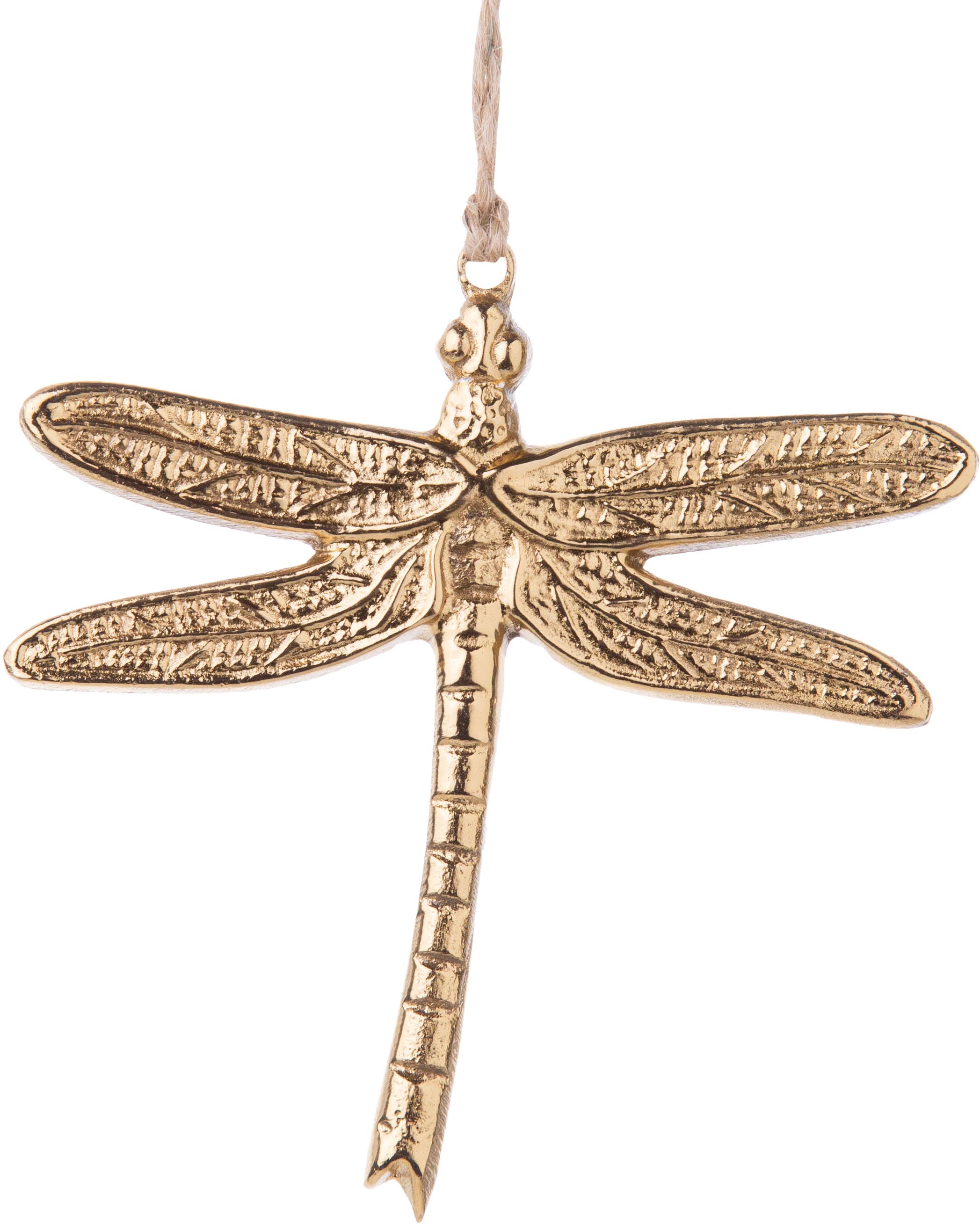 Gold Metal Dragonfly Ornament