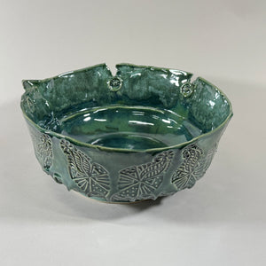 Pottery by Jackie- Large Blue/Green Bowl