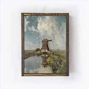 Dutch Windmill Landscape 8.5 x 7”