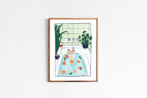 Bathtub Art Card