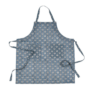 Indaba Block print Apron | Bluebell