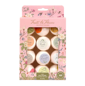 Fruit and Flowers 12 pack of Mini Bath Bombs