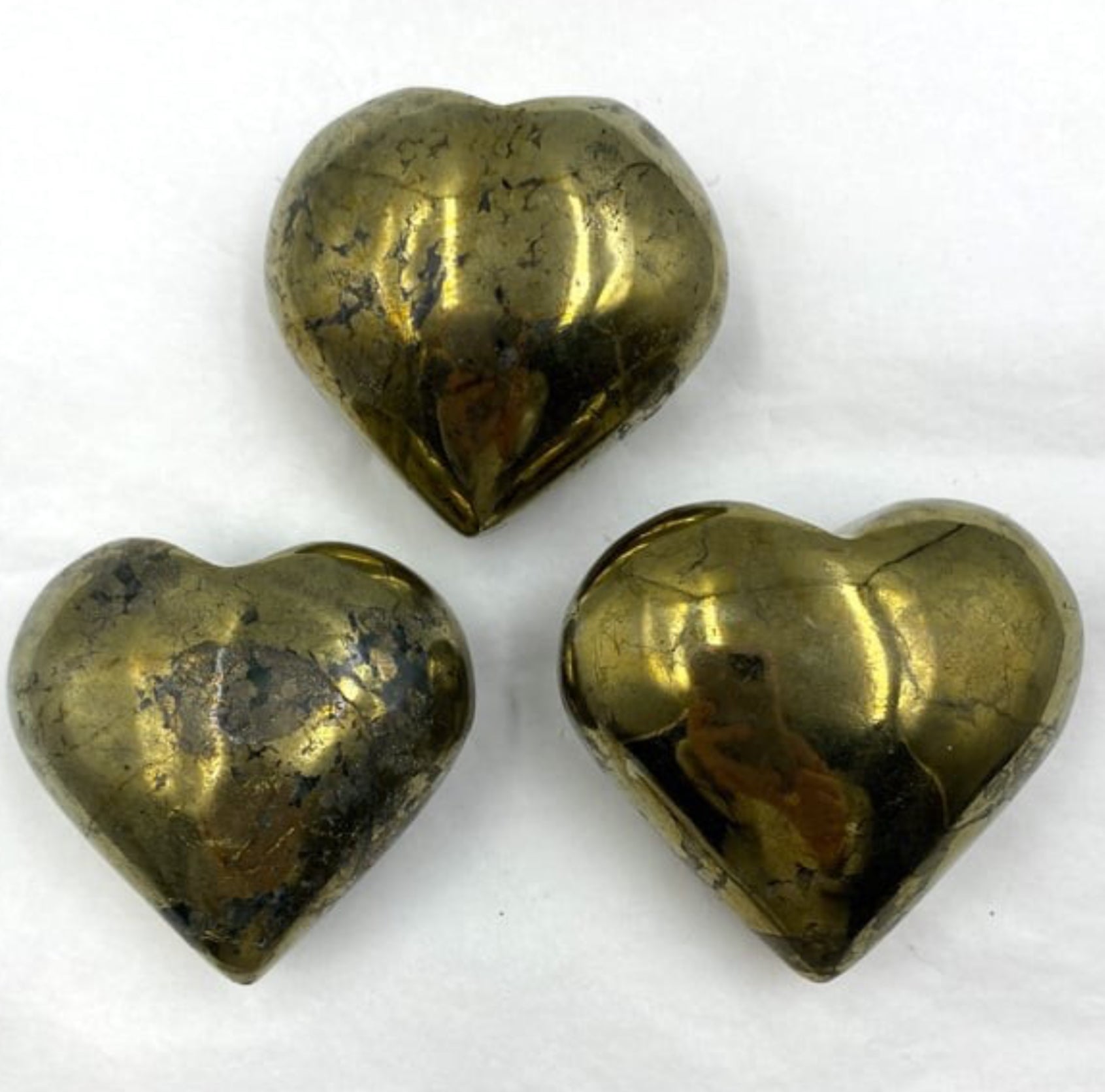 Gold Chalcopyrite Lg Heart