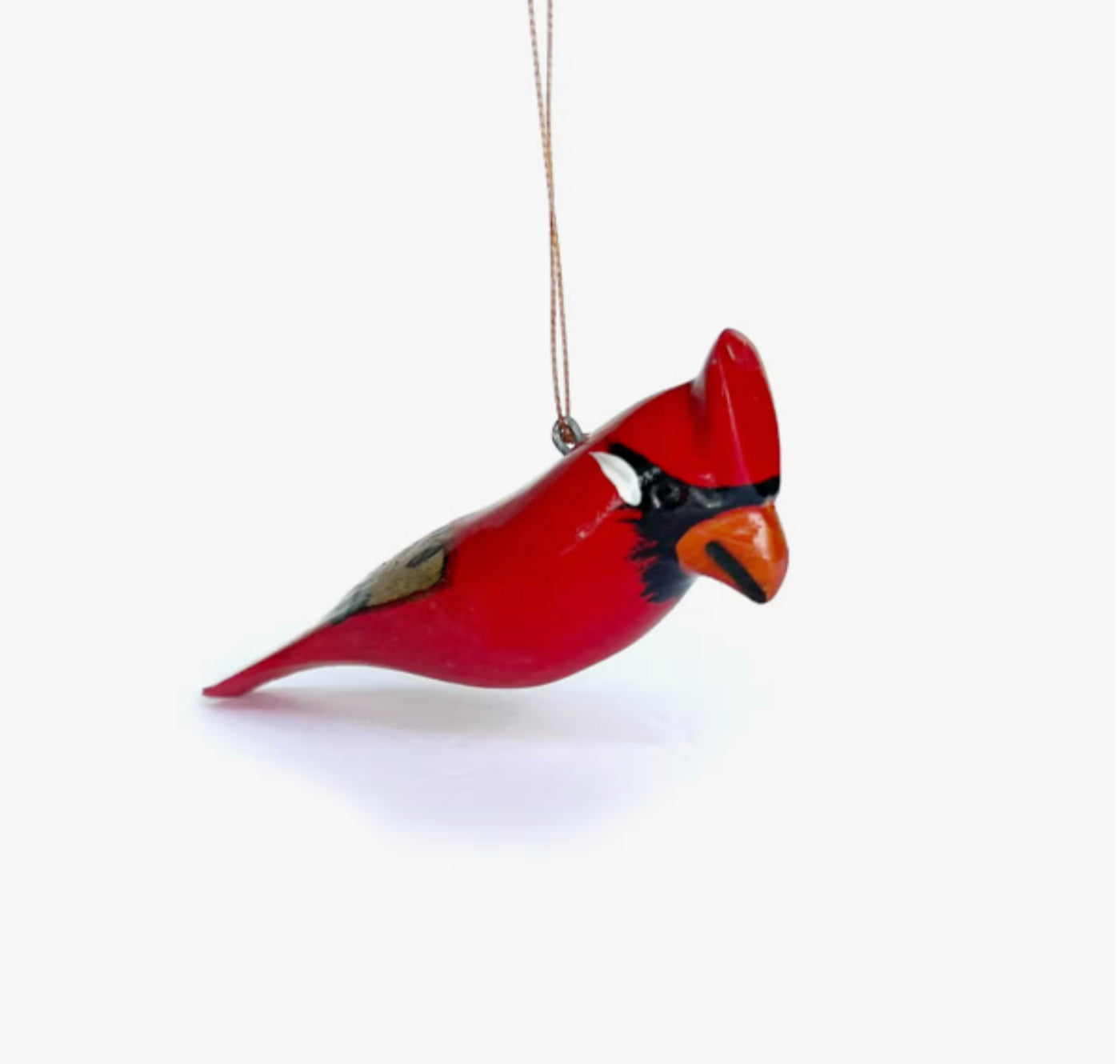 Fair Trade Ornament~ Cardinal Wooden Bird