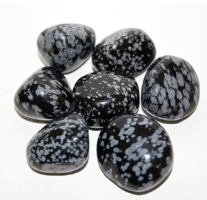 Tumbled Stone- Snowflake Obsidian