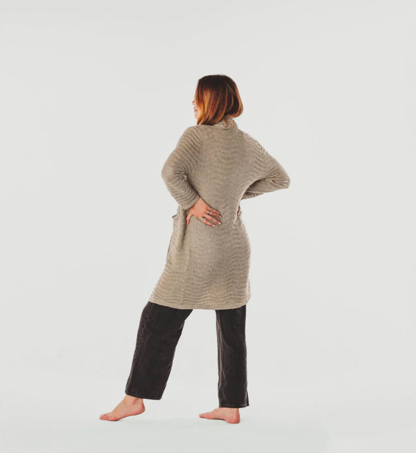 Haleigh Alpaca Sweater in Beige or Brown Melange