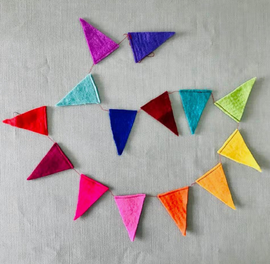 Fair Trade Felt Garland- Rainbow Flags