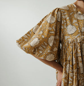 Mira Midi Dress-Gold Sonya