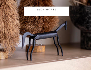 Black Iron Decorative Horse