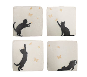 Cat Coasters Set of 4