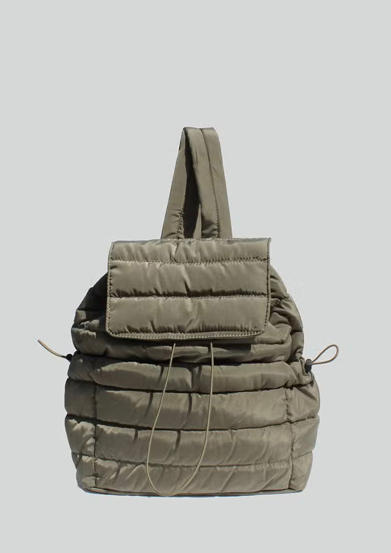 Quilted Backpack-  Sage