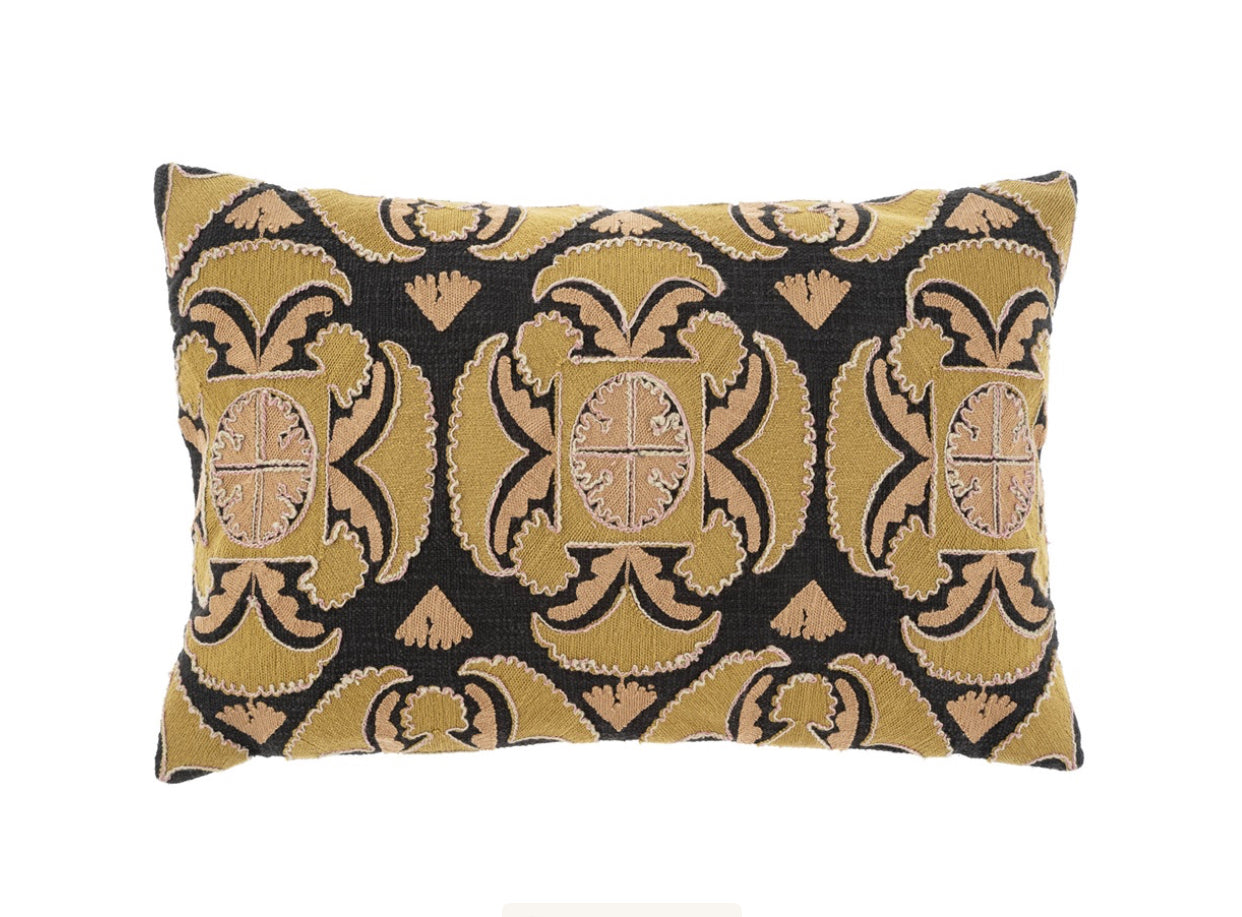 Zenith Suzani Block Print Pillow- 16 x 24